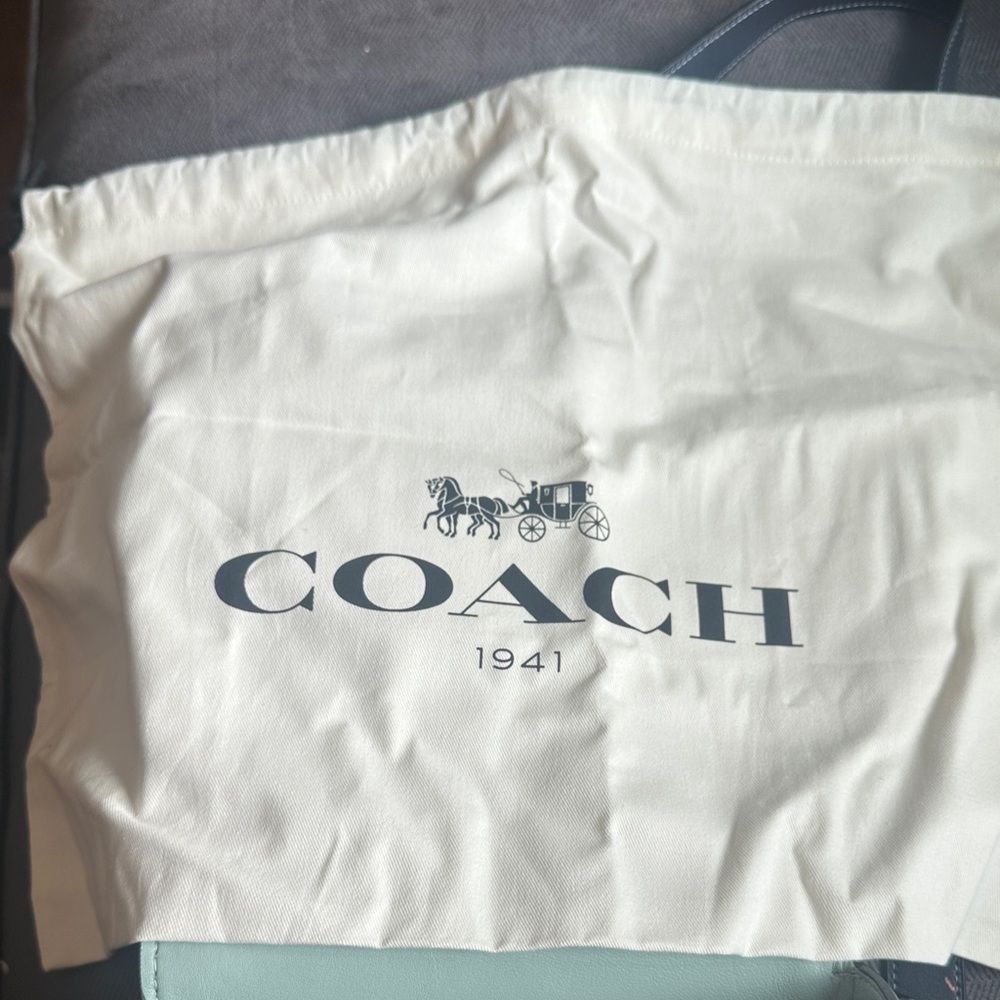 Coach color block Teal Saddle Crossbody Bag with Blue Accents - Picture 6 of 12